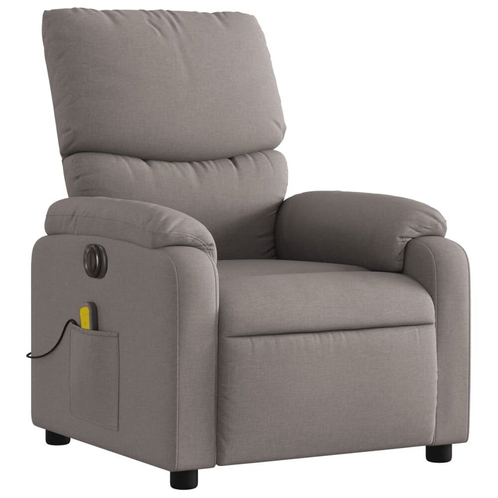 Massagestoel elektrisch verstelbaar stof taupe