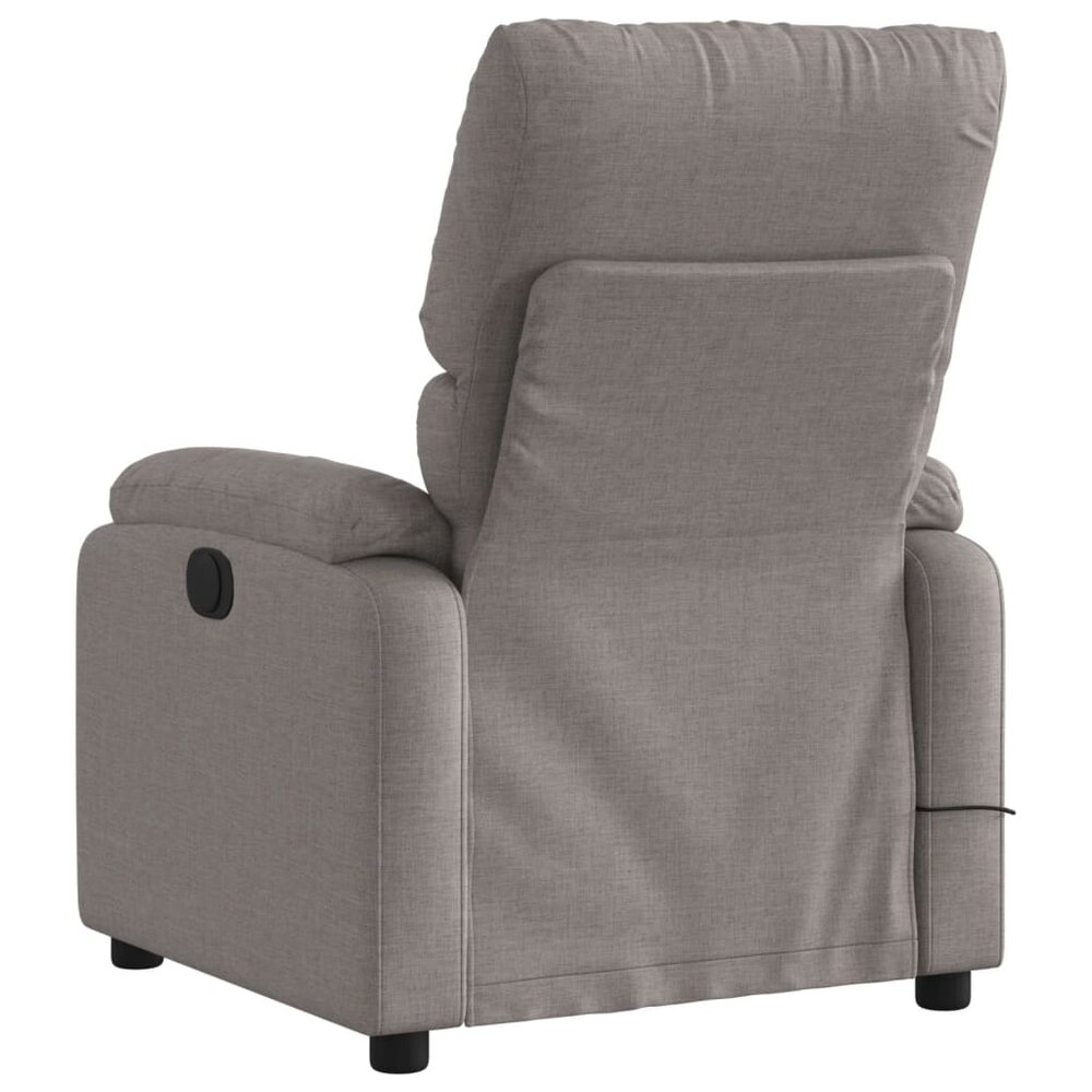 Massagestoel elektrisch verstelbaar stof taupe