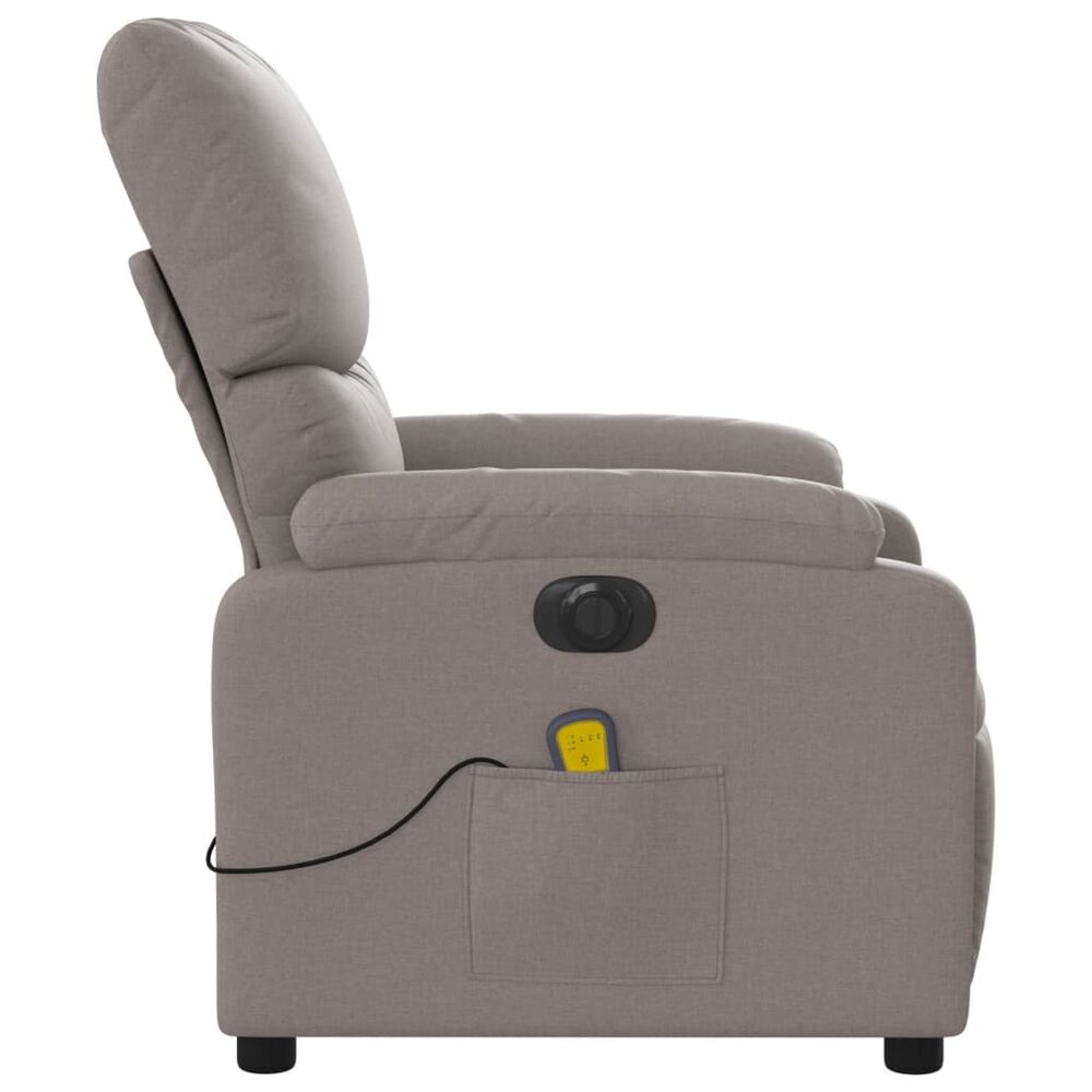 Massagestoel elektrisch verstelbaar stof taupe