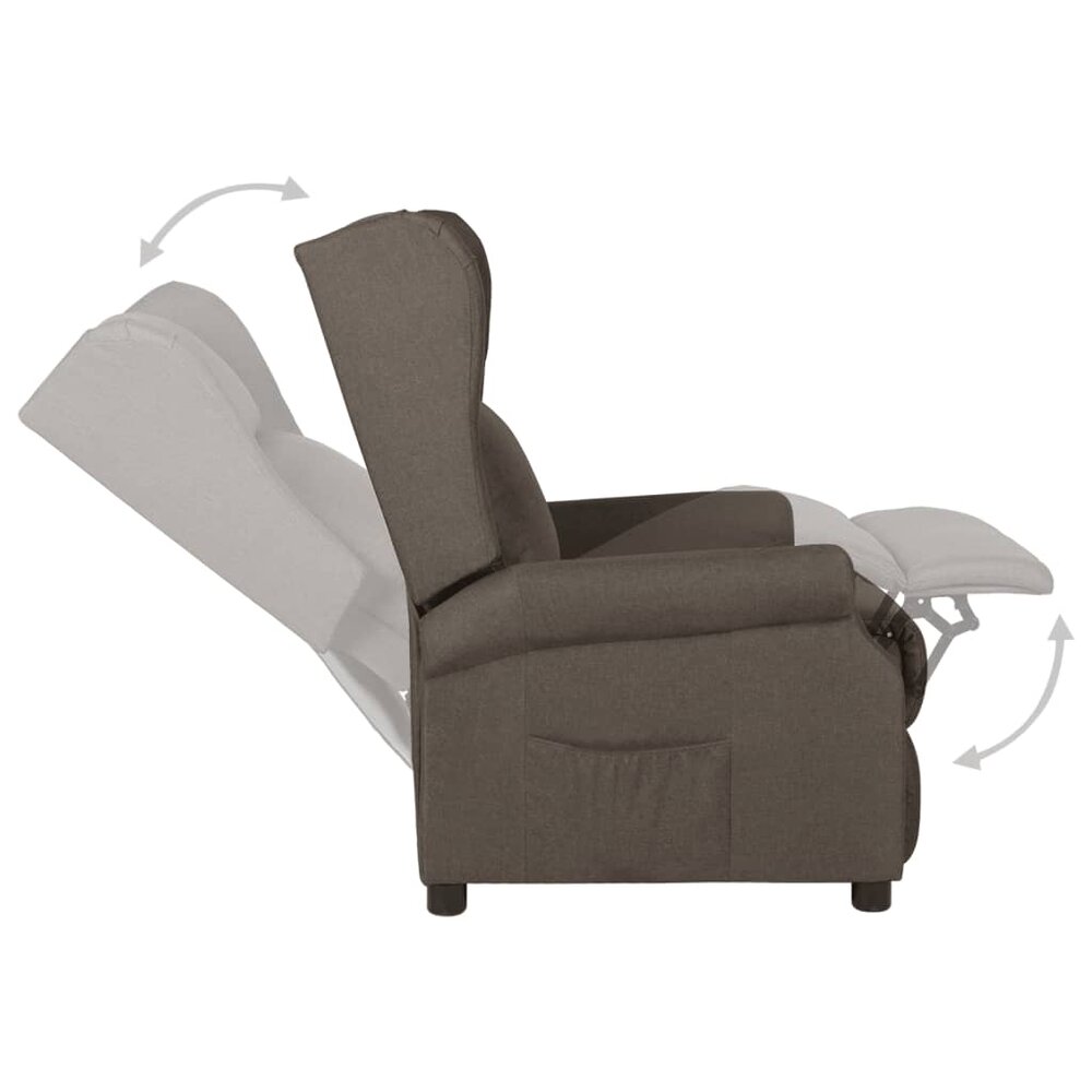 Fauteuil verstelbaar stof bruin