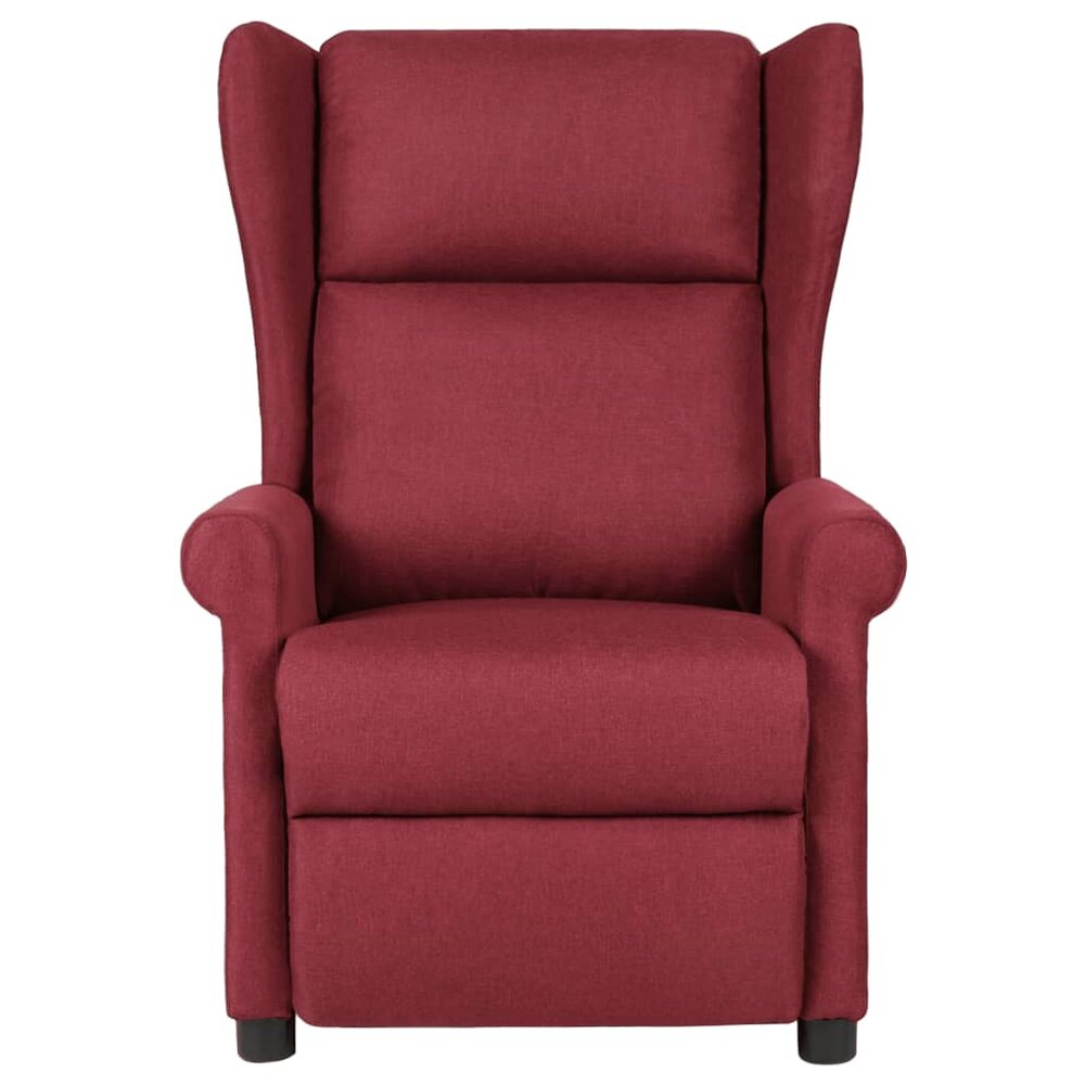 Fauteuil verstelbaar stof wijnrood