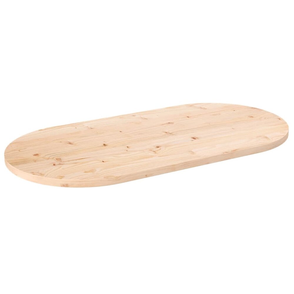 Tafelblad ovaal 110x55x2,5 cm massief grenenhout