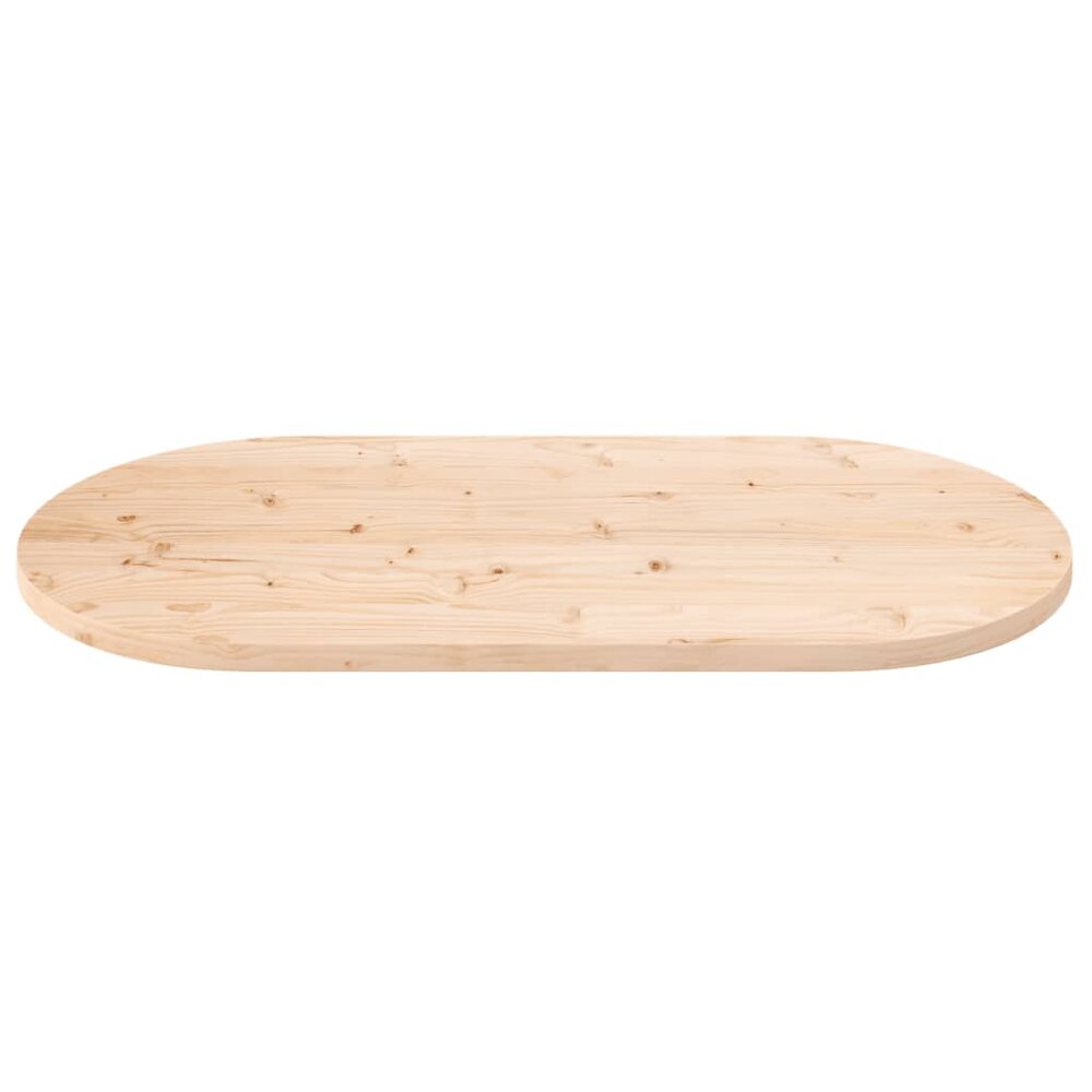 Tafelblad ovaal 110x55x2,5 cm massief grenenhout