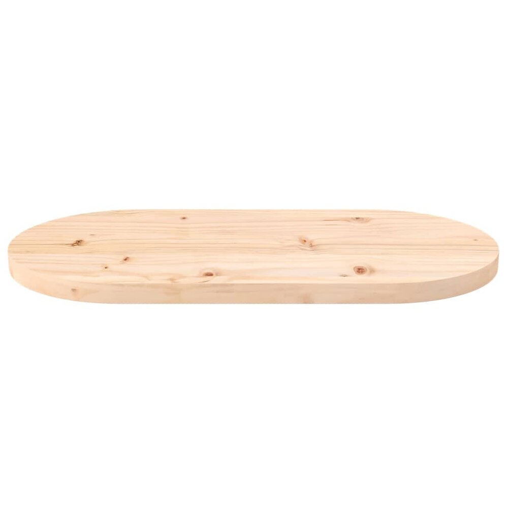 Tafelblad ovaal 70x35x2,5 cm massief grenenhout