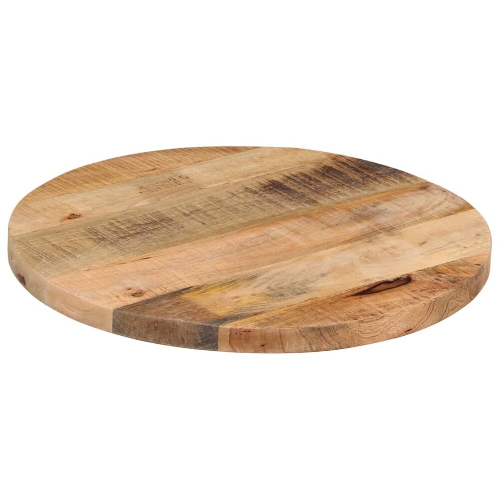 Tafelblad rond &Oslash; 50x3,8 cm massief ruw mangohout