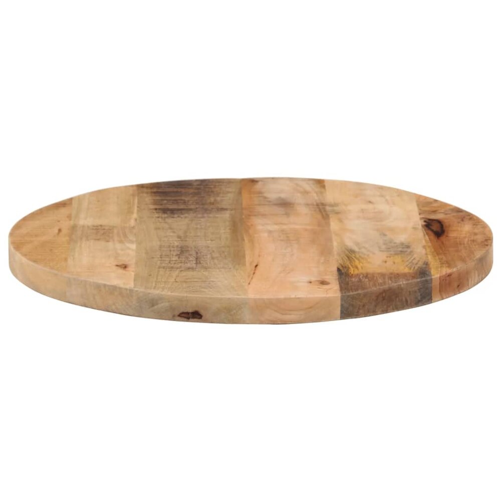 Tafelblad rond &Oslash; 50x3,8 cm massief ruw mangohout
