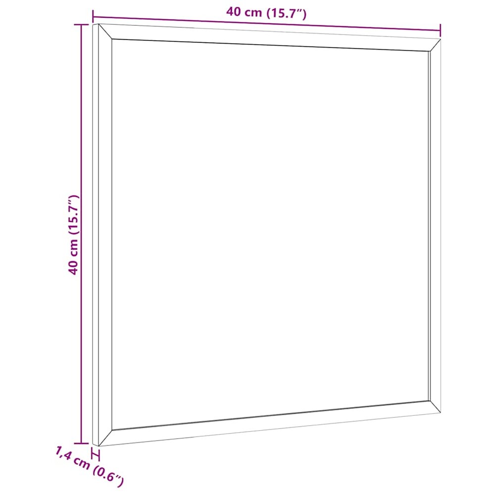 Kurkbord met massief grenenhouten frame 40x40 cm