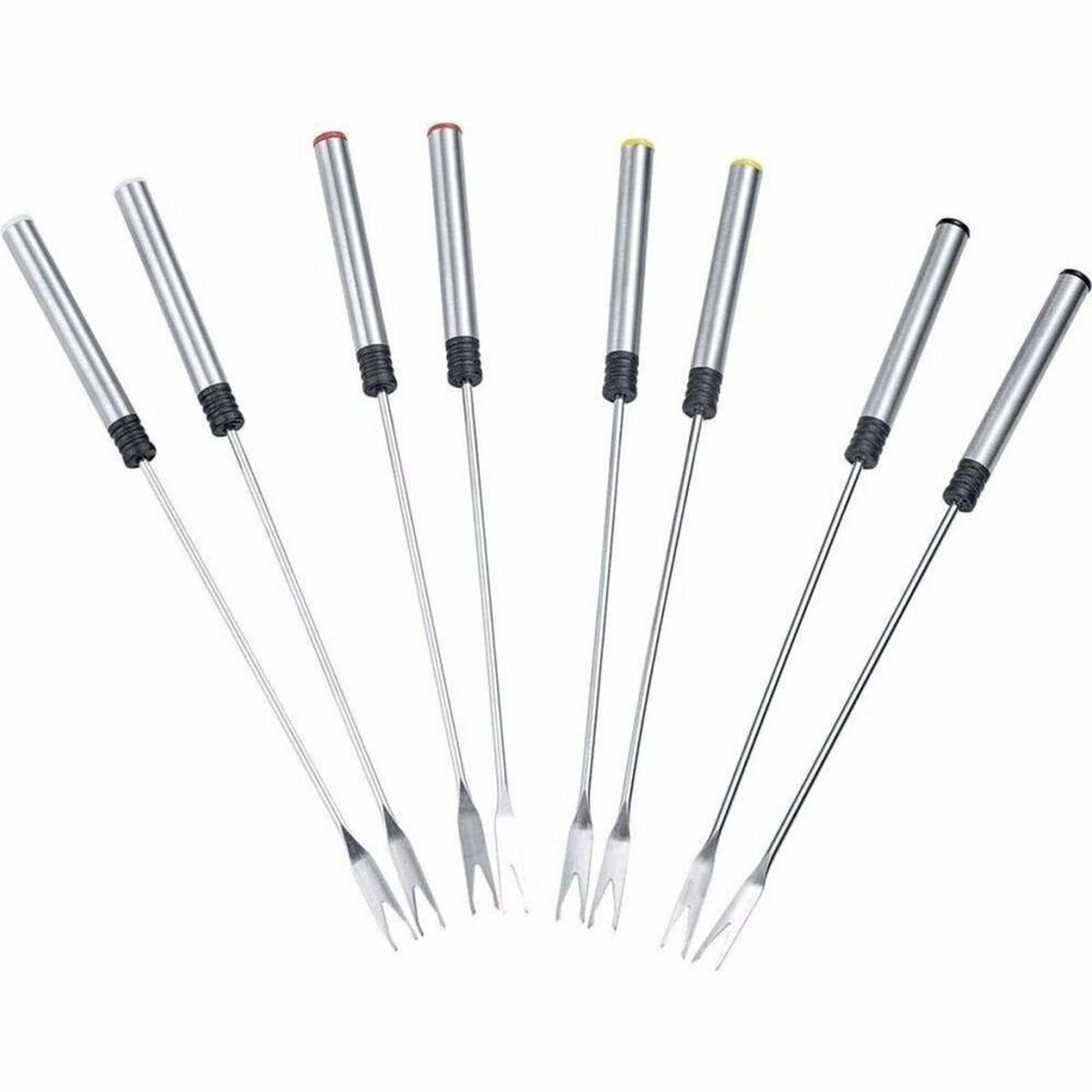 Severin Fondueset + 8 Vorkjes Rvs/Zwart