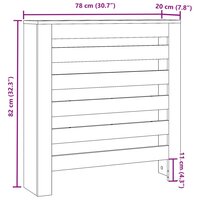 Radiatorombouw 78x20x82 cm bewerkt hout grijs sonoma eikenkleur