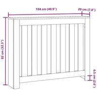 Radiatorombouw 104x20x82 cm bewerkt hout oud hout