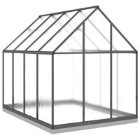 Tuinkas met basisframe 224x169x202 cm aluminium antracietkleur