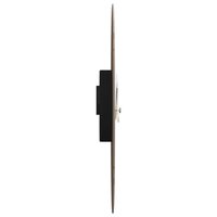 Wandklok &Oslash;30 cm bewerkt hout geel en zwart