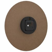 Wandklok &Oslash;30 cm bewerkt hout geel en zwart