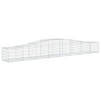 Schanskorven 15 st gewelfd 400x50x40/60 cm gegalvaniseerd ijzer