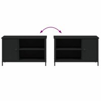 Tv-meubel 80x40x50 cm bewerkt hout zwart