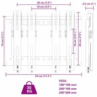 Tv-beugel 14-42 inch scherm 30 kg Max VESA 200x200 mm