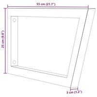 Wandbeugels voor wasbak 2 st trapezium staal wit