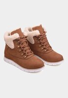 Women&#039;s Winter Boots Suede - With Shearing Details Beige 39