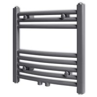 Radiator / handdoekenrek gebogen 480x480 mm grijs