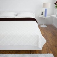 Bedsprei gewatteerd dubbelzijdig 230x260 cm beige/bruin