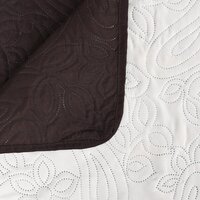 Bedsprei dubbelzijdig 220x240 cm quilt cr&egrave;me en bruin
