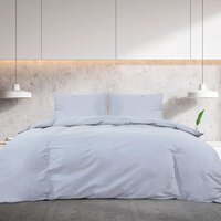Dekbedovertrekset lichtgewicht 155x220 cm microvezel grijs