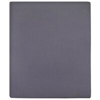 Hoeslakens 2 st jersey 160x200 cm katoen antracietkleurig