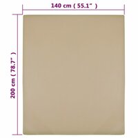 Hoeslaken jersey 140x200 cm katoen taupe