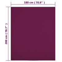 Hoeslaken jersey 180x200 cm katoen bordeauxrood