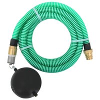 Zuigslang met messing koppelingen 1,1&#039;&#039; 15 m PVC groen