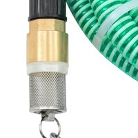 Zuigslang met messing koppelingen 1,1&#039;&#039; 15 m PVC groen