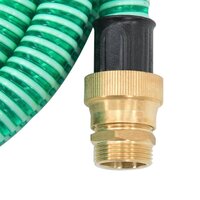 Zuigslang met messing koppelingen 1,1&#039;&#039; 15 m PVC groen