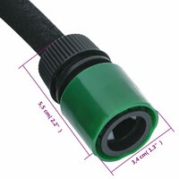 Druppelslang 0,6&#039;&#039; 50 m rubber zwart