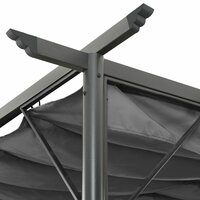 Pergola met uittrekbaar dak 180 g/m&sup2; 3x3 m staal antracietkleur