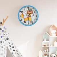 Wandklok &Oslash;25,5 cm polystyreen en glas blauw
