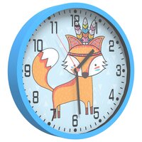Wandklok &Oslash;25,5 cm polystyreen en glas blauw
