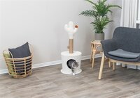 Trixie Kattenmand Ton Met Krabpaal Cactus Creme 36X36X84 CM