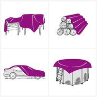 Dekzeil 650 g/m&sup2; 4x6 m groen