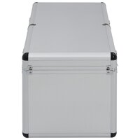 Opbergkoffers 2 st aluminium zilverkleurig