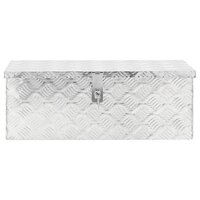 Opbergbox 70x31x27 cm aluminium zilverkleurig