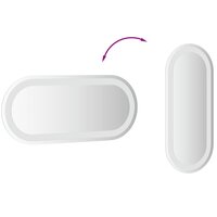 Badkamerspiegel LED ovaal 60x25 cm