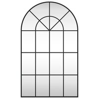 Wandspiegel boog 60x100 cm ijzer zwart