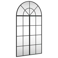 Wandspiegel boog 60x110 cm ijzer zwart