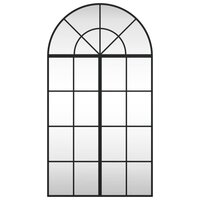 Wandspiegel boog 60x110 cm ijzer zwart