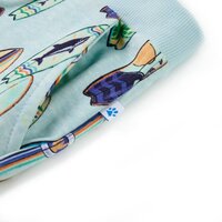 Kindershorts met trekkoord 140 gem&ecirc;leerd zachtblauw