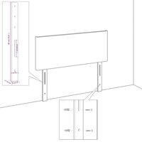 Hoofdborden 2 st 80x5x78/88 cm fluweel donkergrijs
