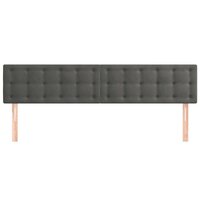 Hoofdborden 2 st 80x5x78/88 cm fluweel donkergrijs