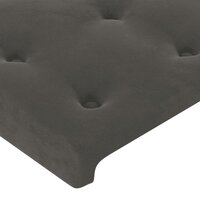 Hoofdborden 2 st 80x5x78/88 cm fluweel donkergrijs