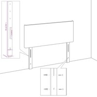 Hoofdborden 2 st 80x5x78/88 cm fluweel donkergrijs