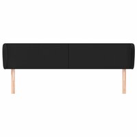 Hoofdbord met randen 163x23x78/88 cm kunstleer zwart